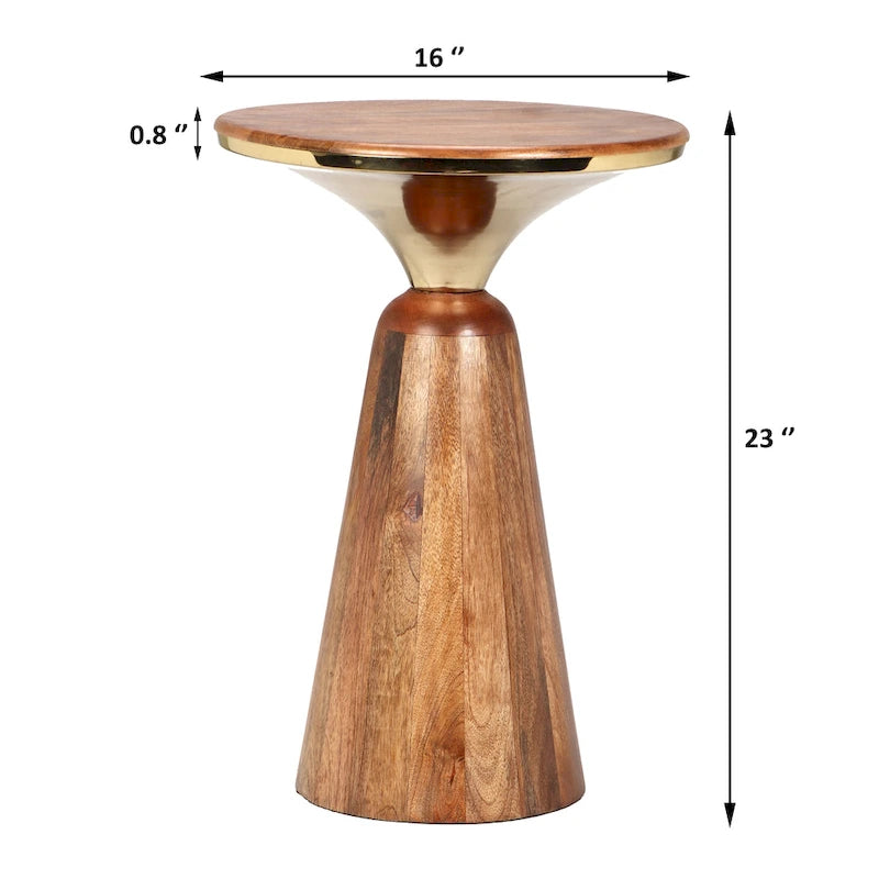 Beistelltisch aus Mangoholz und Metall