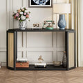 53 Arrow Konsolentisch mit geflochtenem Rattan