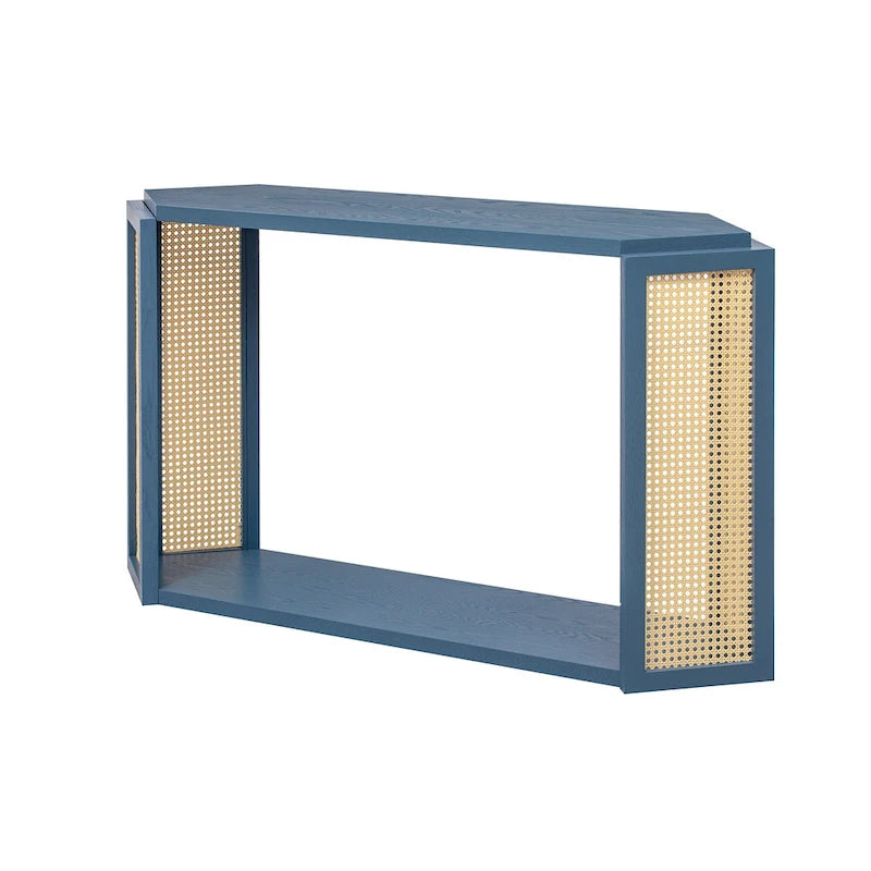 53 Arrow Konsolentisch mit geflochtenem Rattan