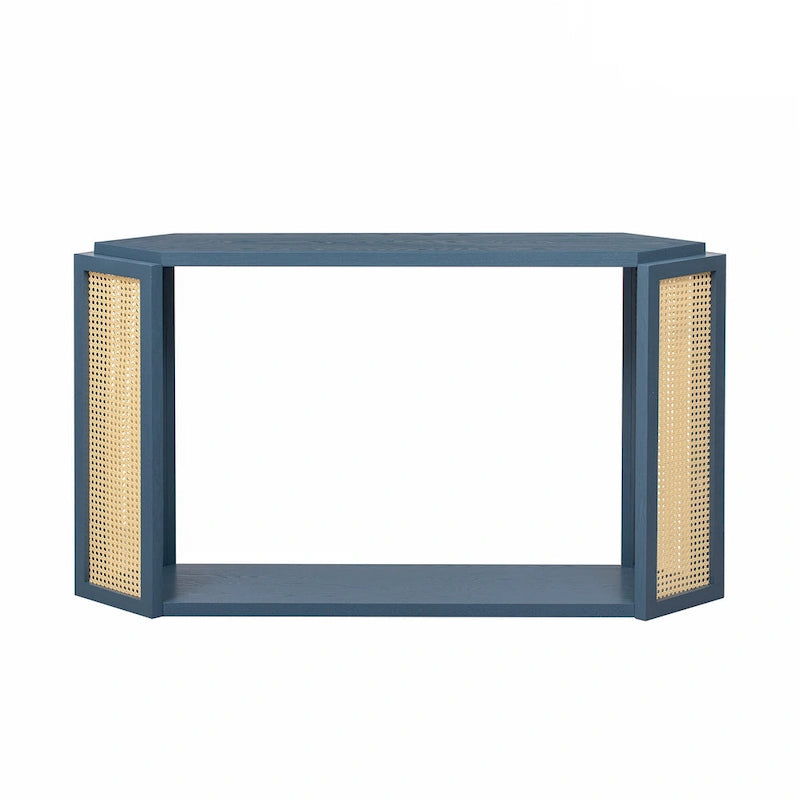 53 Arrow Konsolentisch mit geflochtenem Rattan