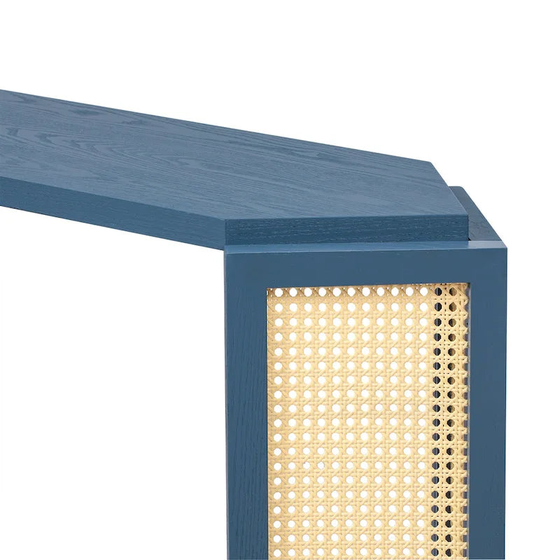 53 Arrow Konsolentisch mit geflochtenem Rattan