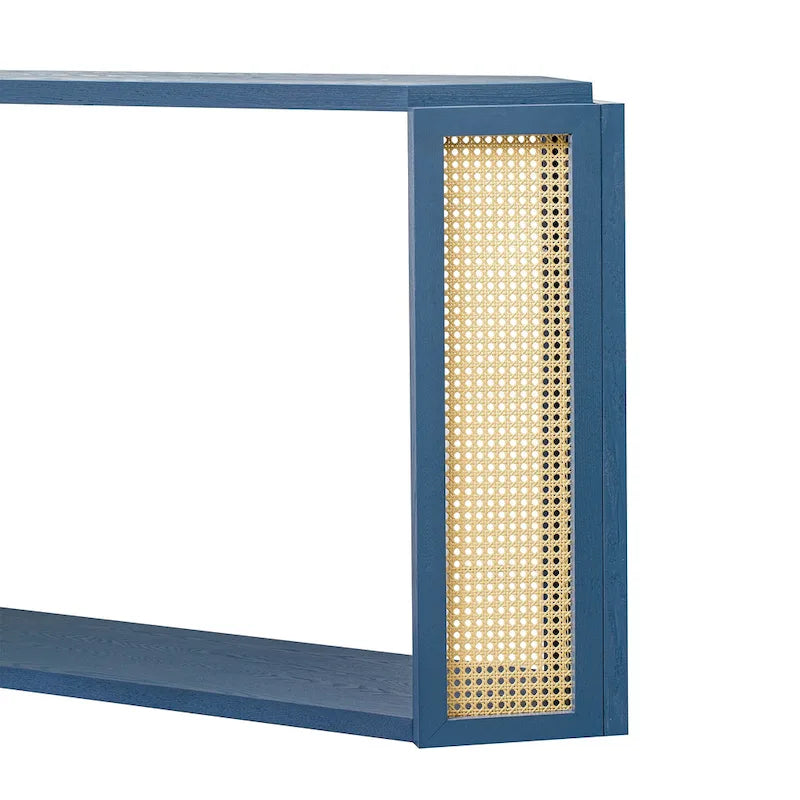 53 Arrow Konsolentisch mit geflochtenem Rattan
