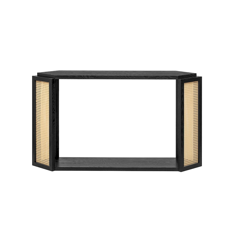 53 Arrow Konsolentisch mit geflochtenem Rattan