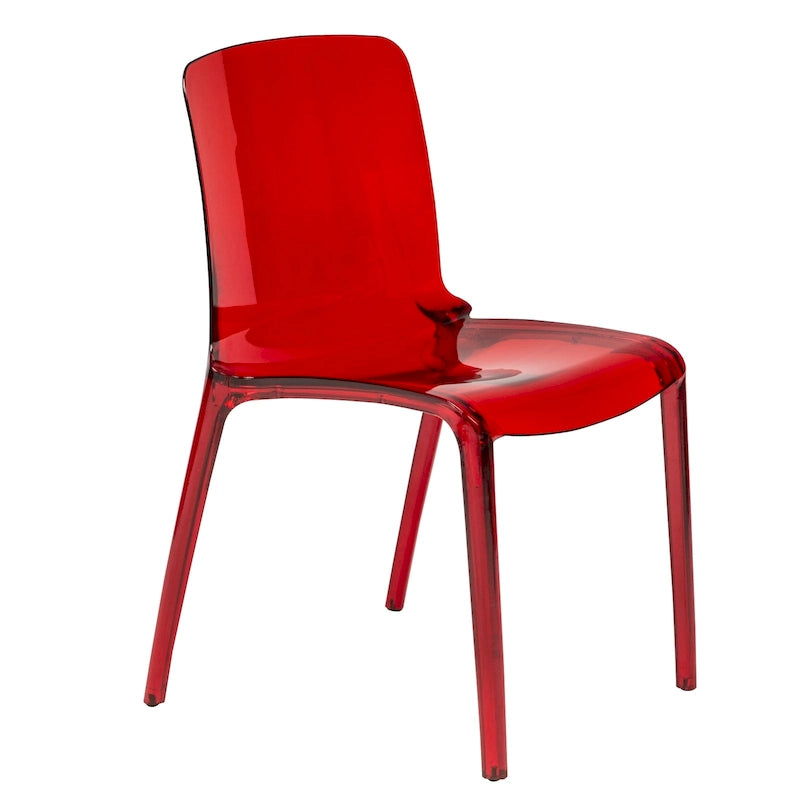 Chaise de salle à manger empilable en plastique acrylique minimaliste, dossier haut moderne transparent, chaise d’appoint pour salle à manger et cuisine