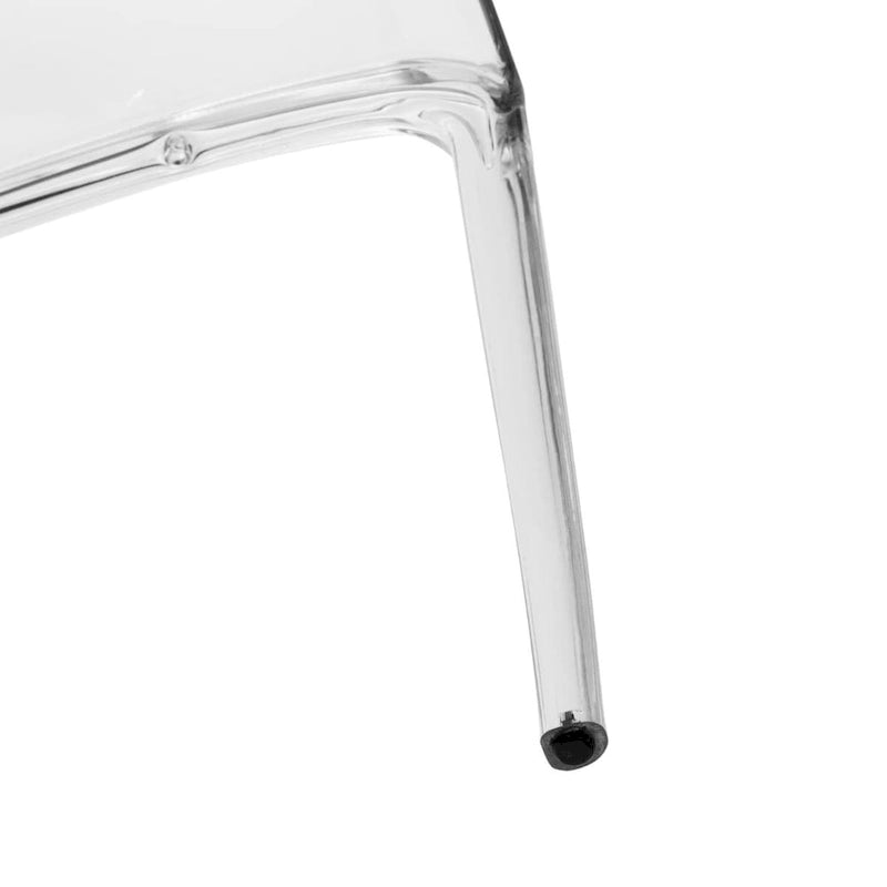 Stapelbarer minimalistischer Acryl-Kunststoff-Esszimmerstuhl, modern, mit hoher Rückenlehne, transparenter Akzentstuhl für Esszimmer und Küche
