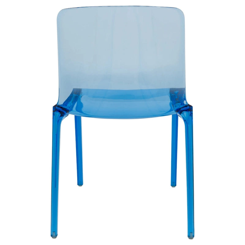 Stapelbarer minimalistischer Acryl-Kunststoff-Esszimmerstuhl, modern, mit hoher Rückenlehne, transparenter Akzentstuhl für Esszimmer und Küche