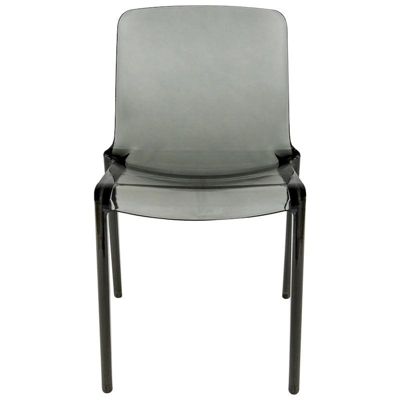 Stapelbarer minimalistischer Acryl-Kunststoff-Esszimmerstuhl, modern, mit hoher Rückenlehne, transparenter Akzentstuhl für Esszimmer und Küche