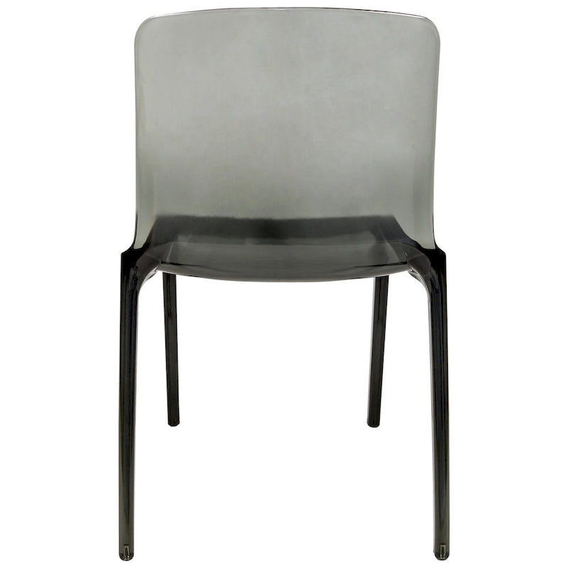 Stapelbarer minimalistischer Acryl-Kunststoff-Esszimmerstuhl, modern, mit hoher Rückenlehne, transparenter Akzentstuhl für Esszimmer und Küche