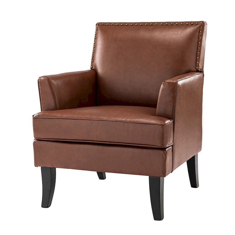 Poltrona decorativa contemporanea e classica in poliestere con gambe in legno massello di