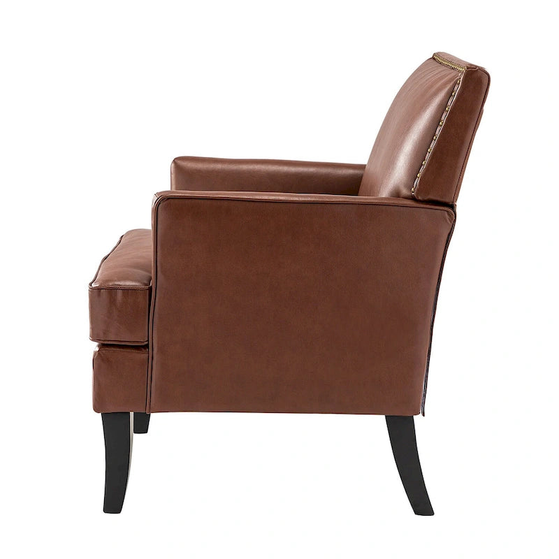 Poltrona decorativa contemporanea e classica in poliestere con gambe in legno massello di