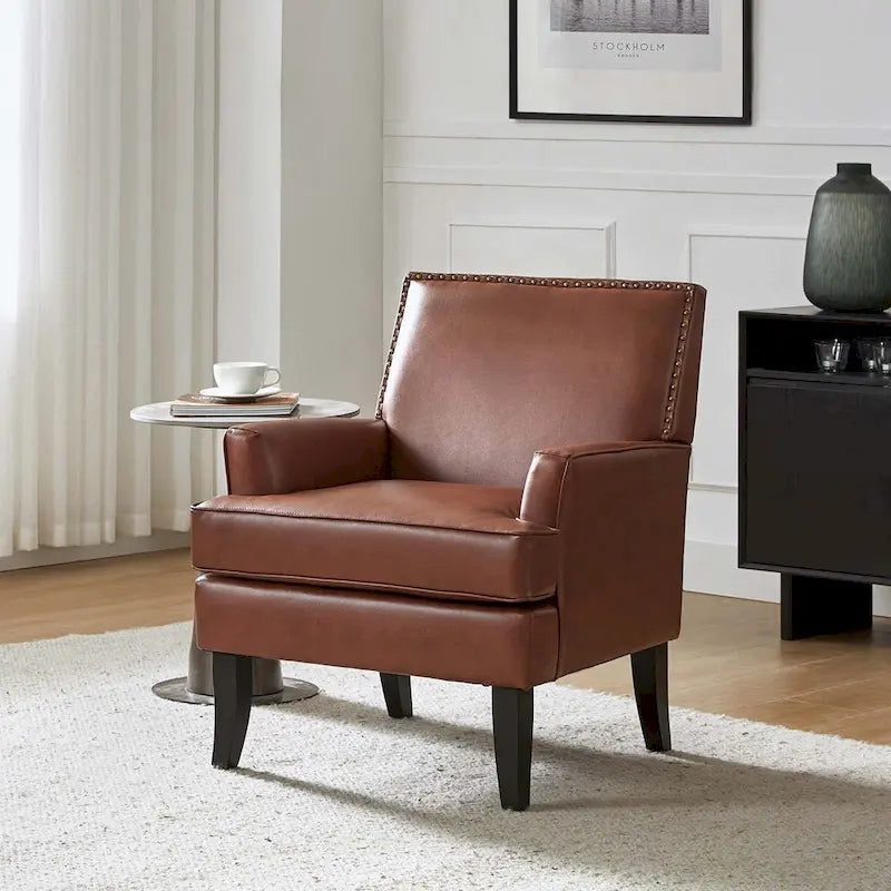 Poltrona decorativa contemporanea e classica in poliestere con gambe in legno massello di