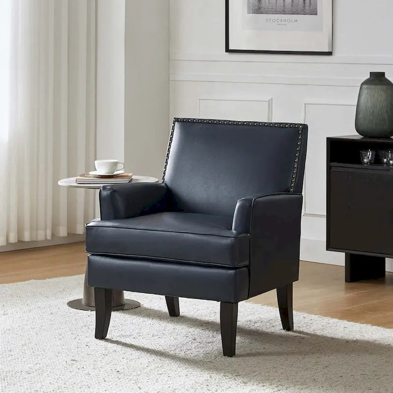 Poltrona decorativa contemporanea e classica in poliestere con gambe in legno massello di
