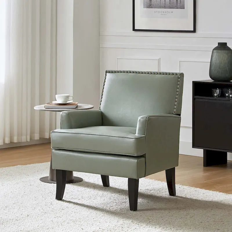 Poltrona decorativa contemporanea e classica in poliestere con gambe in legno massello di