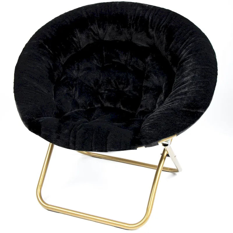 Fauteuil papasan douillet en fausse fourrure ultra grande taille