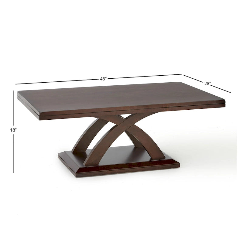 Modern Espresso Finish Wood Coffee Table