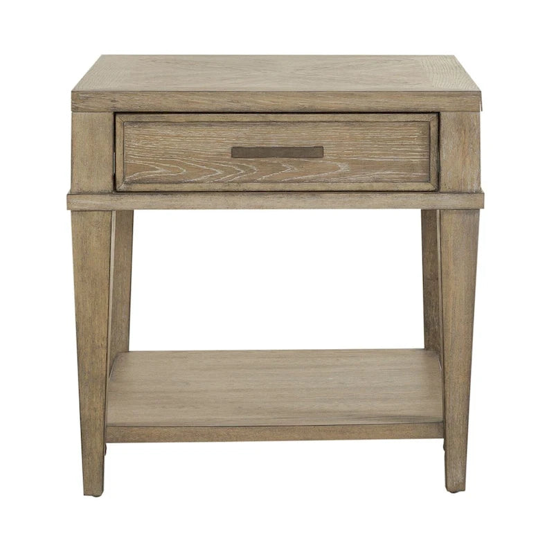 Weathered Sandstone Drawer End Table