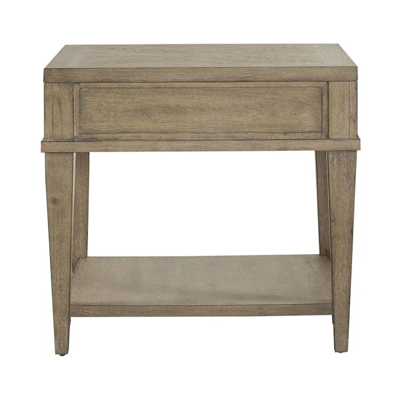 Weathered Sandstone Drawer End Table