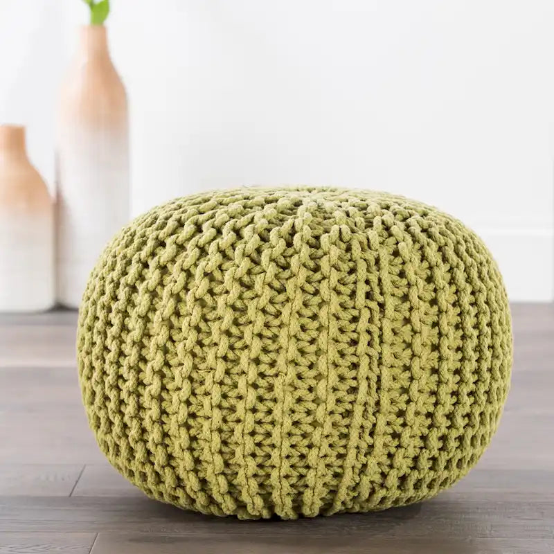 Pouf rotondo testurizzato