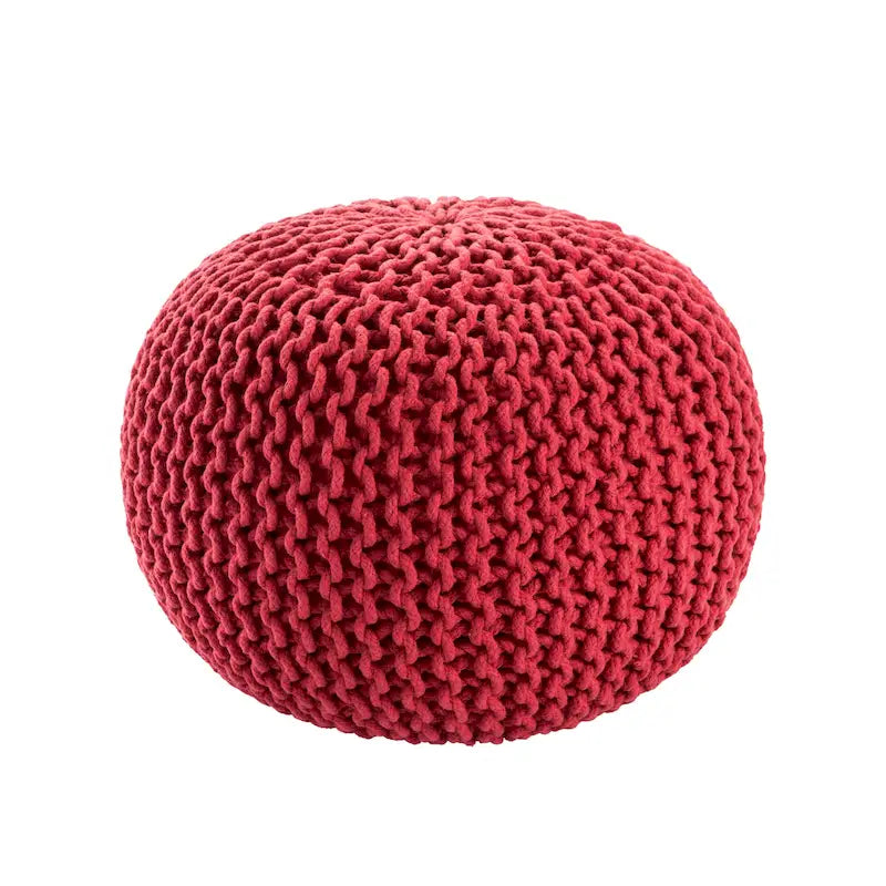 Pouf rotondo testurizzato
