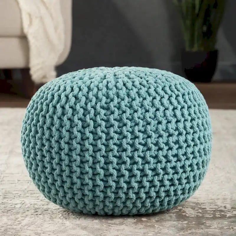 Pouf rotondo testurizzato