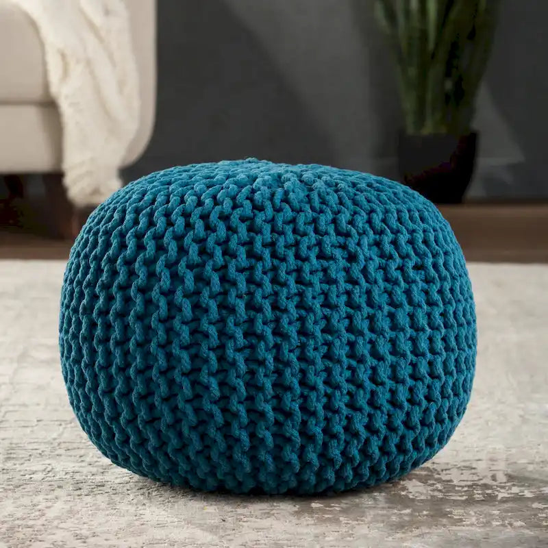 Pouf rotondo testurizzato