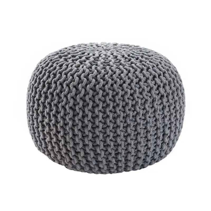 Pouf rotondo testurizzato
