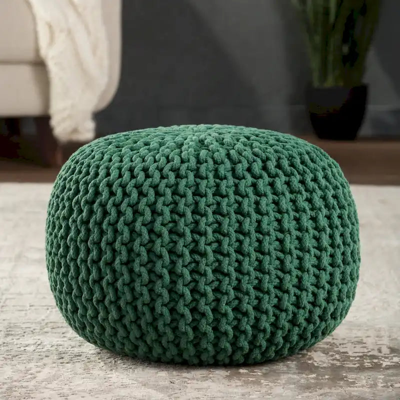 Pouf rotondo testurizzato