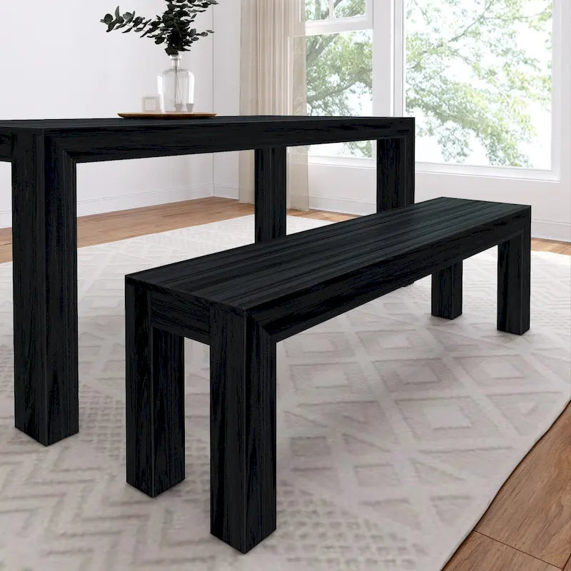 Moderner Esszimmerbank aus Massivholz - 61