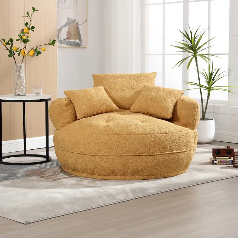 Indoor circular wide sofa and lazy sofa chair