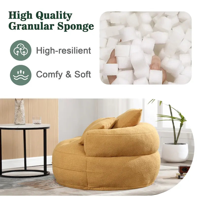 Indoor circular wide sofa and lazy sofa chair