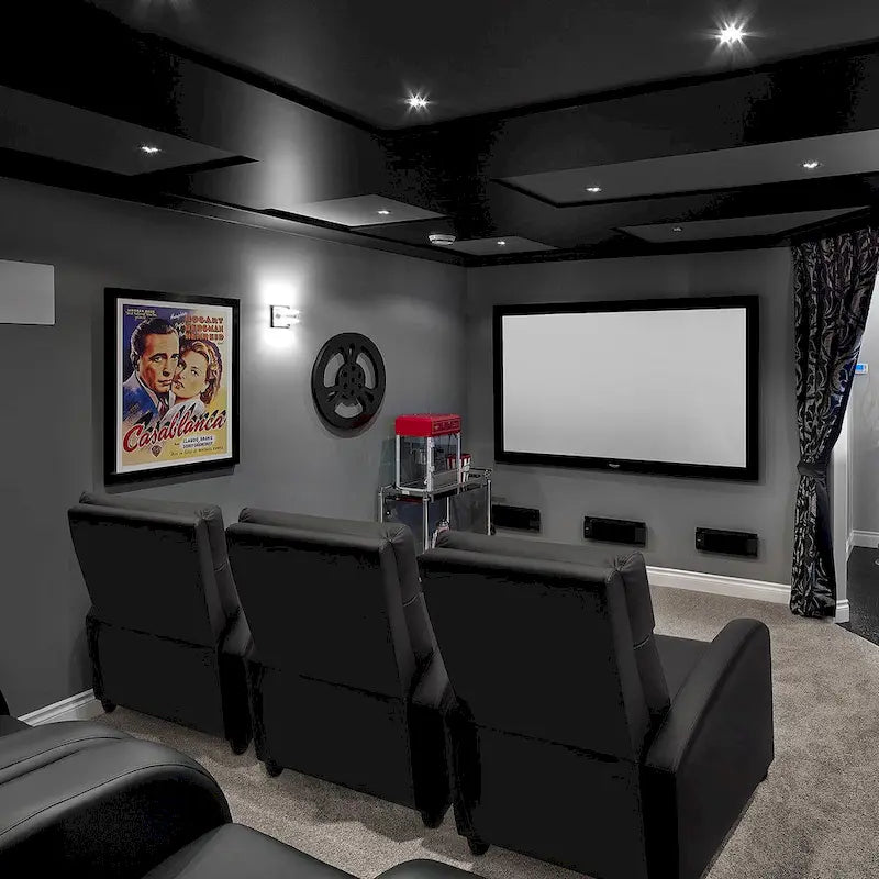 Fauteuil inclinable de massage en similicuir PU pour home cinéma avec siège rembourré
