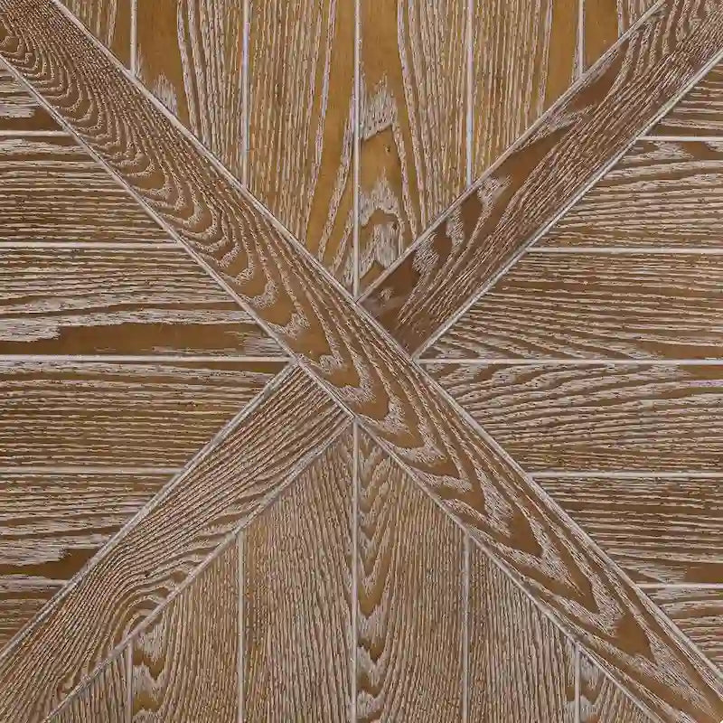 Table basse ronde industrielle rustique en bois avec étagère