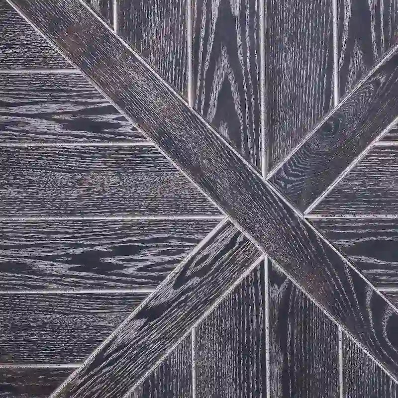 Table basse ronde industrielle rustique en bois avec étagère