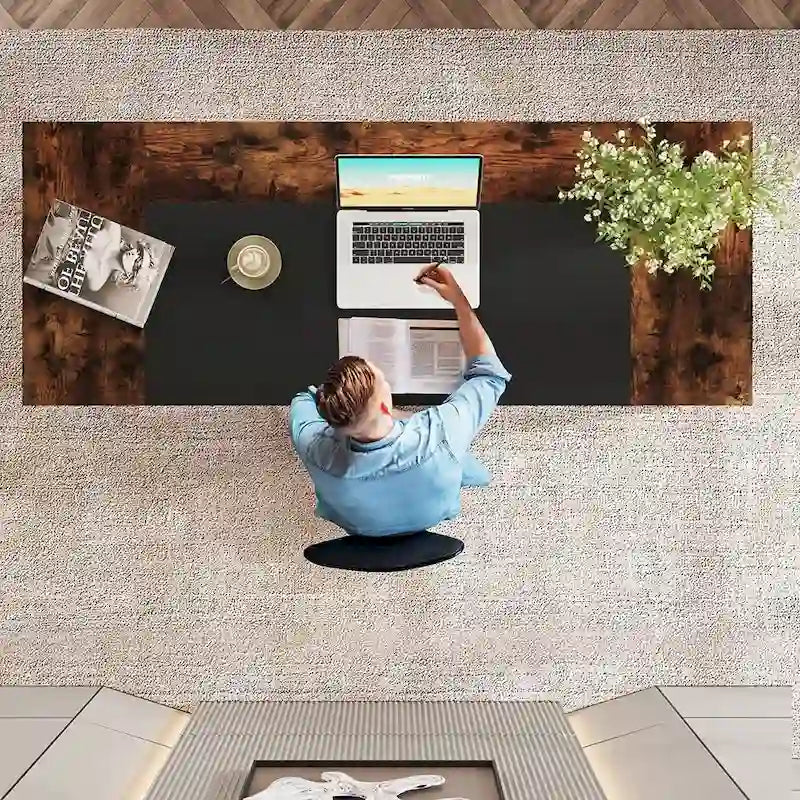 Bureau d'ordinateur et d'écriture de direction de 63, étagère de rangement, poste de travail moderne et simple