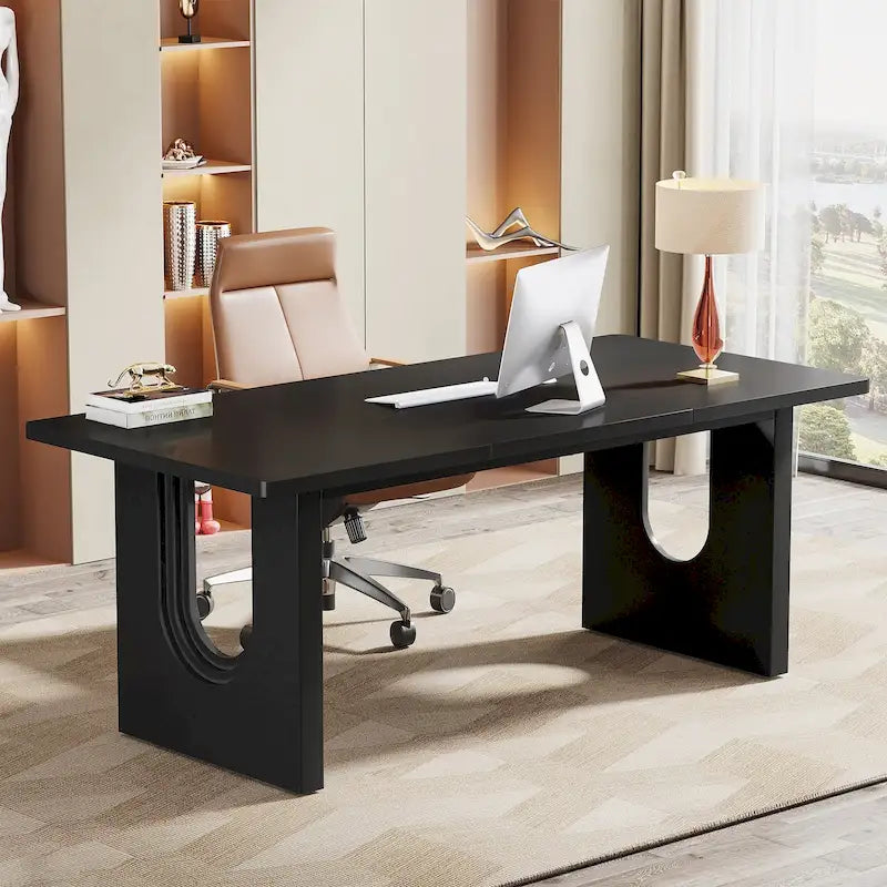 Bureau de direction moderne, grand bureau d'ordinateur de 70.9 et table de conférence pour réunions