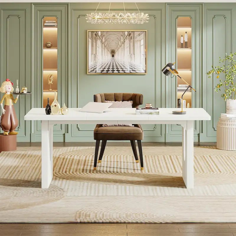 Bureau de direction moderne, grand bureau d'ordinateur de 70.9 et table de conférence pour réunions