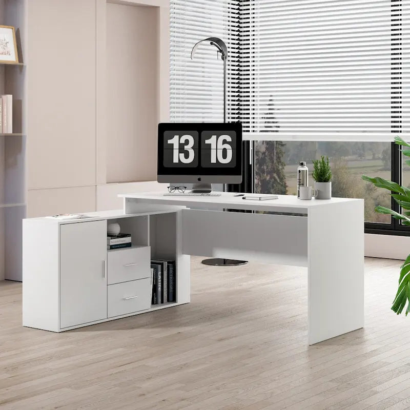 Home Office Computer Desk Corner Desk 55-inch Writing Table