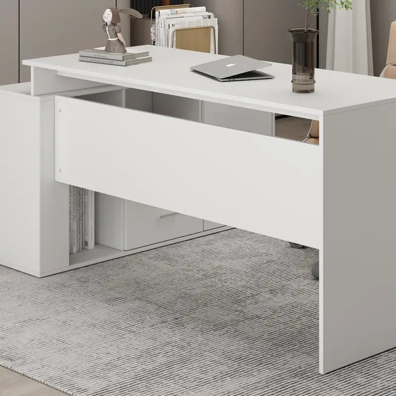 Home Office Computer Desk Corner Desk 55-inch Writing Table