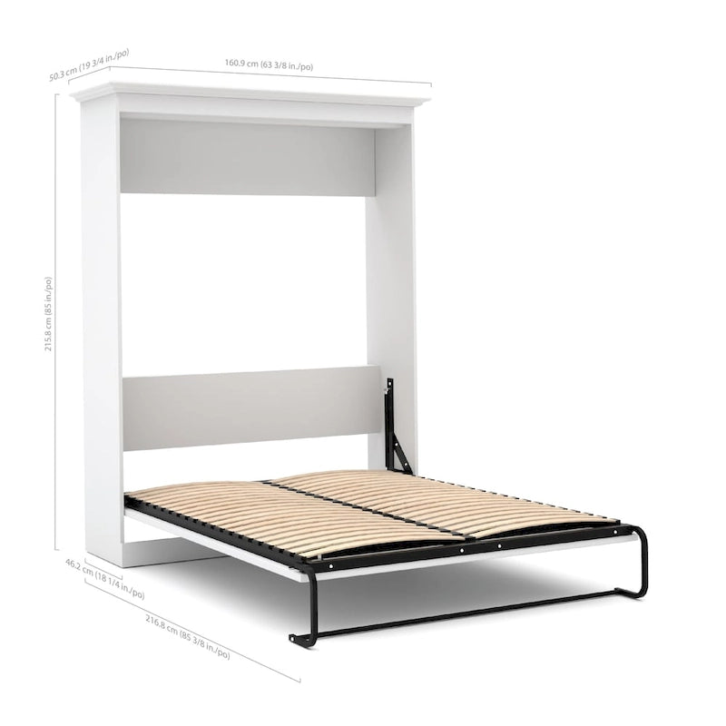 Vielseitiges Murphy-Bett in voller Größe und Schrankorganizer (84W) von