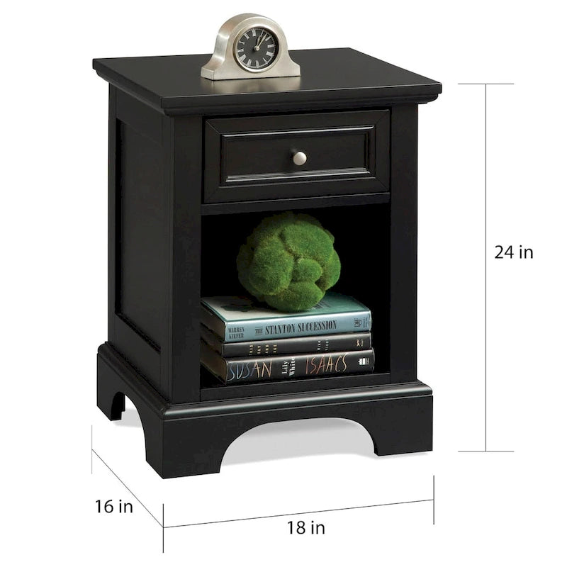Table de chevet noire