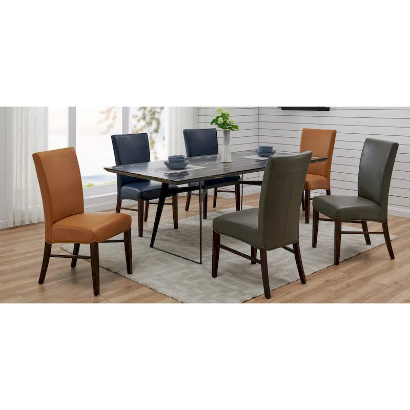Esszimmerstühle aus Bonded Leather (2er-Set) - na