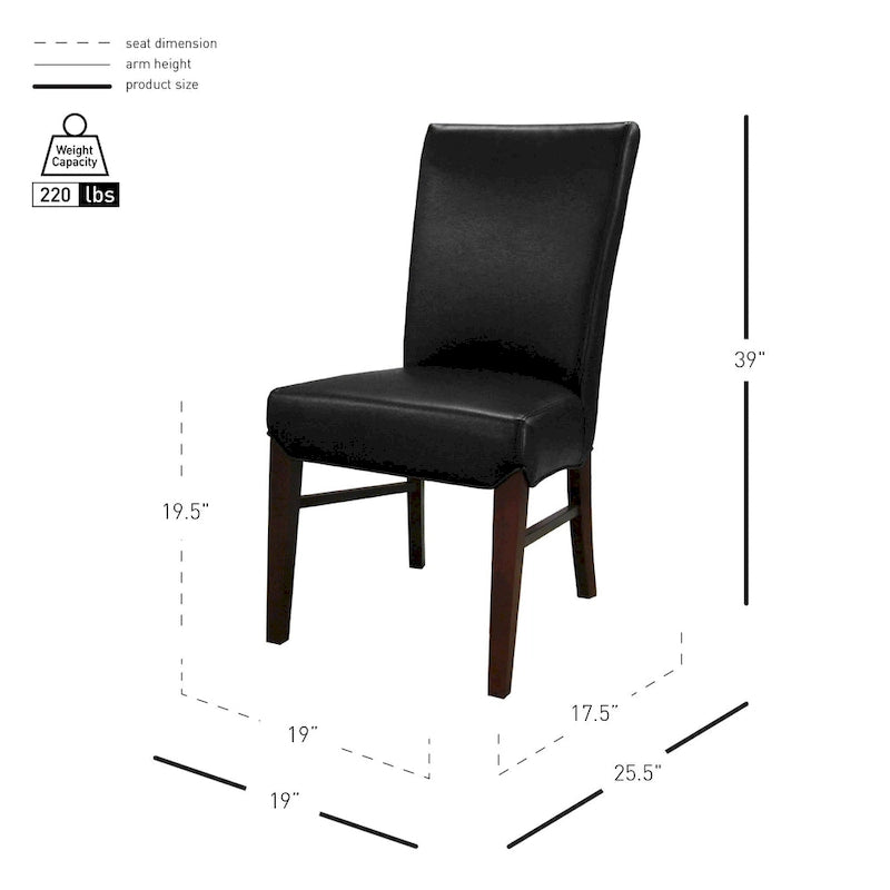 Esszimmerstühle aus Bonded Leather (2er-Set) - na