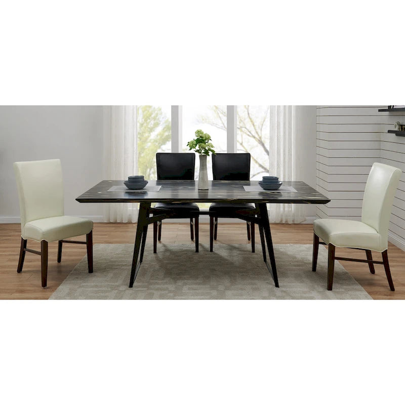 Esszimmerstühle aus Bonded Leather (2er-Set) - na