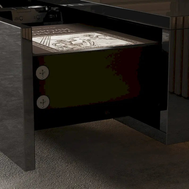 Schwebendes LED-TV-Möbel, Entertainment-Schrank für Zuhause und Büro, 2 STÜCK