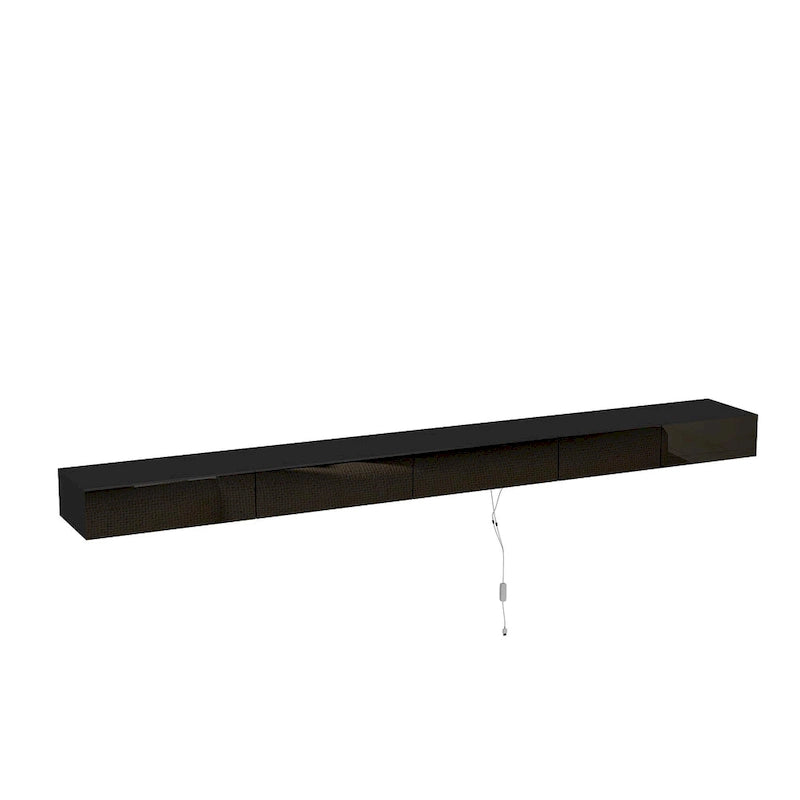 Schwebendes LED-TV-Möbel, Entertainment-Schrank für Zuhause und Büro, 2 STÜCK