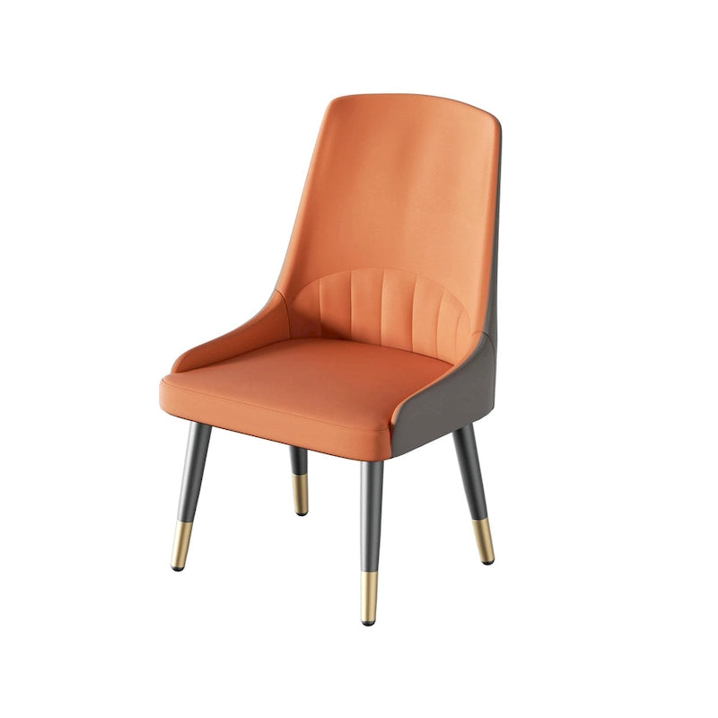 2 pièces, chaise de salle à manger contemporaine en cuir - 18x19.7x32.3 pouces