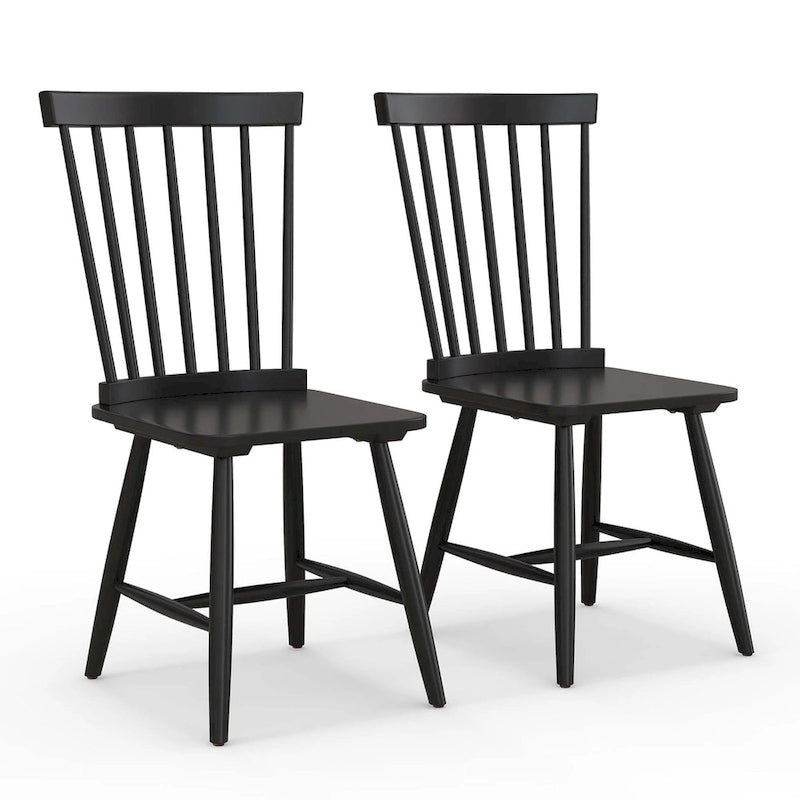 Costway Windsor Dining Chairs Set of 2 Armless Spindle Back Solid - See Details