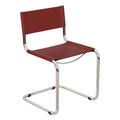 Cantilever Side Chair w/ Chrome Frame (Various Bonded Leather Colors)