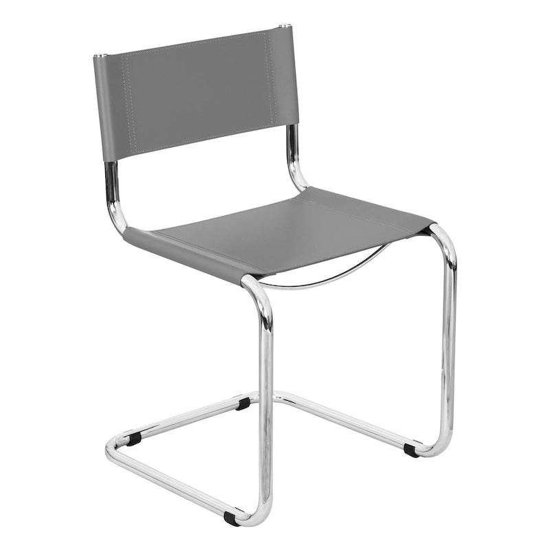Cantilever Side Chair w/ Chrome Frame (Various Bonded Leather Colors)