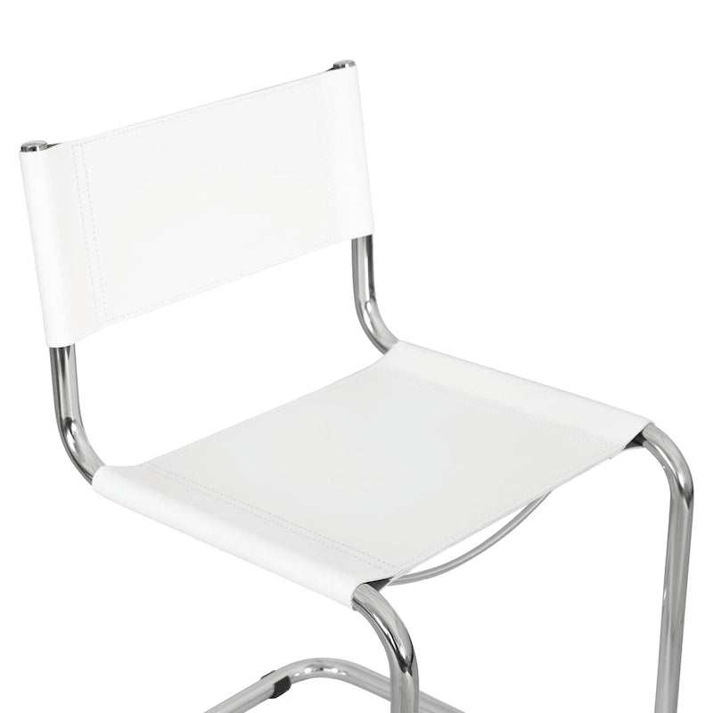 Cantilever Side Chair w/ Chrome Frame (Various Bonded Leather Colors)